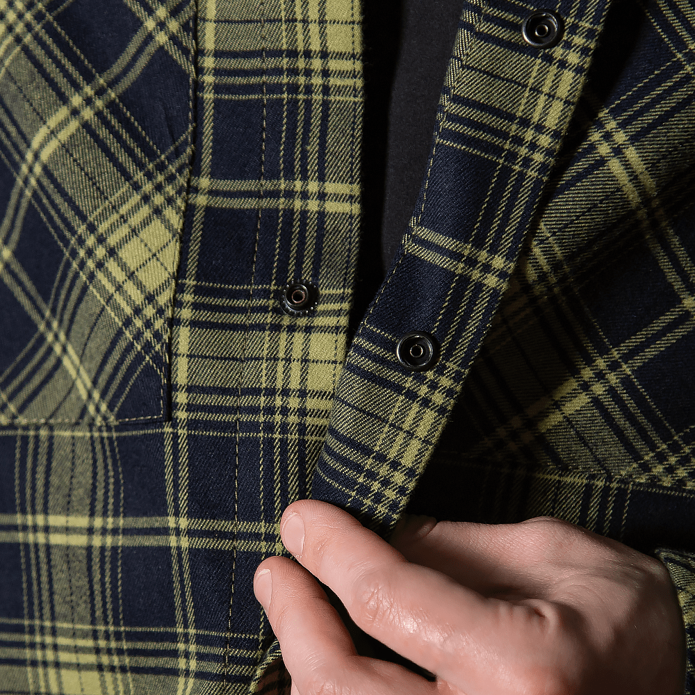 “Bureviy” Shirt (Logo Orange) Lime Green/Navy