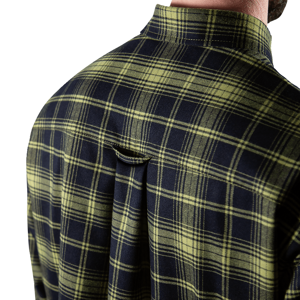 “Bureviy” Shirt (Logo Tan) Lime Green/Navy