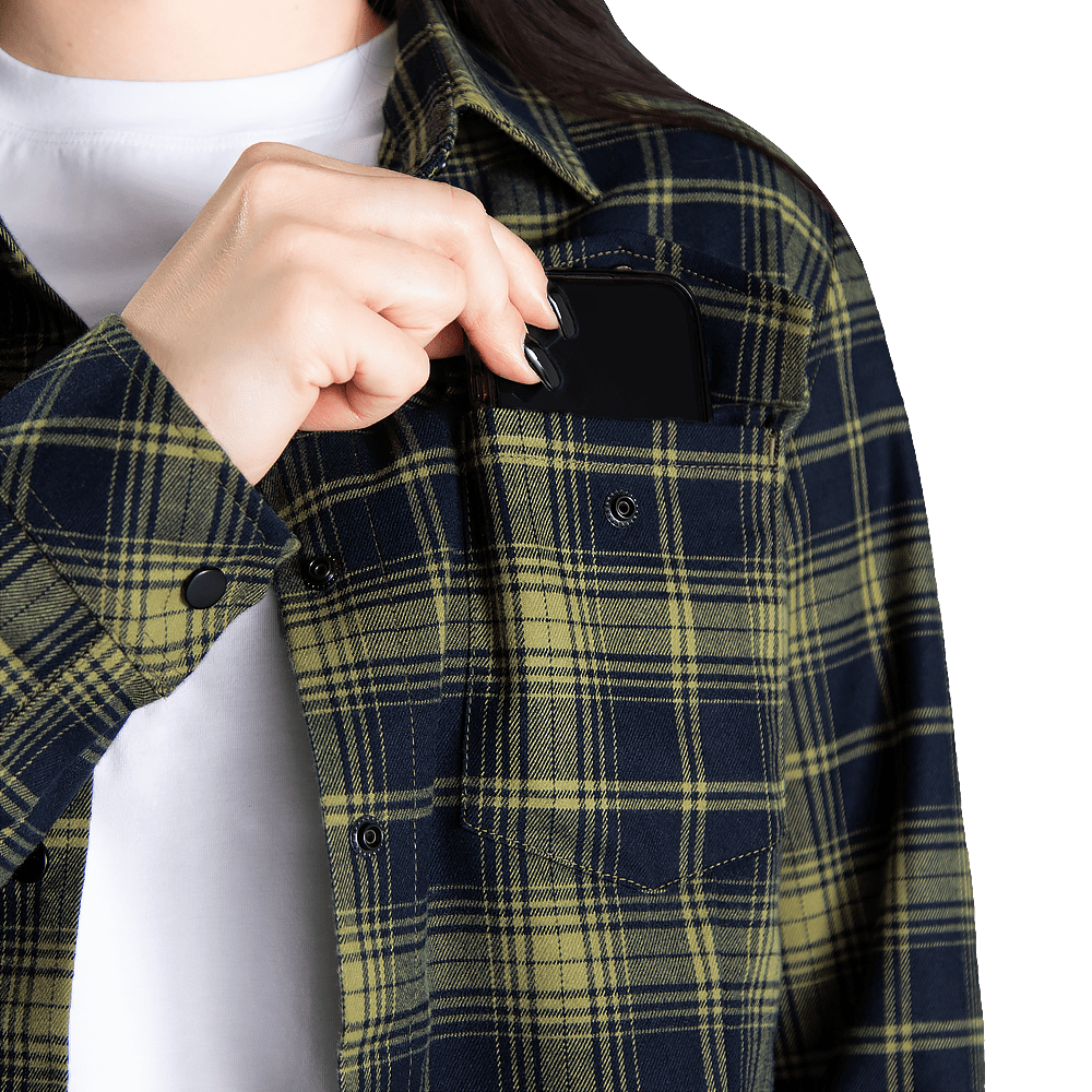 Pani Shirt "Bureviy" (Logo Orange) Lime Green/Navy