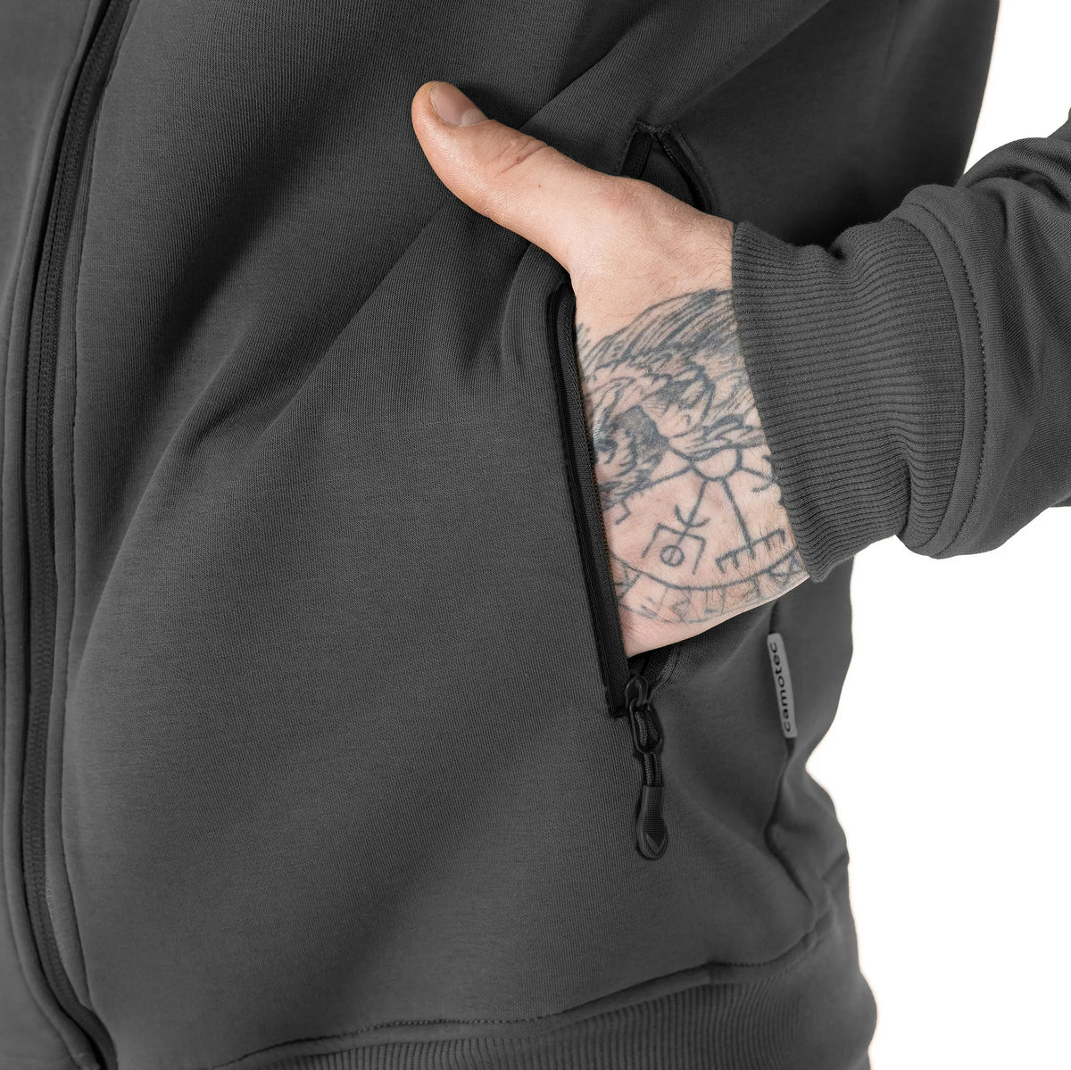 Sports hoodie FitPro Zip Graphite