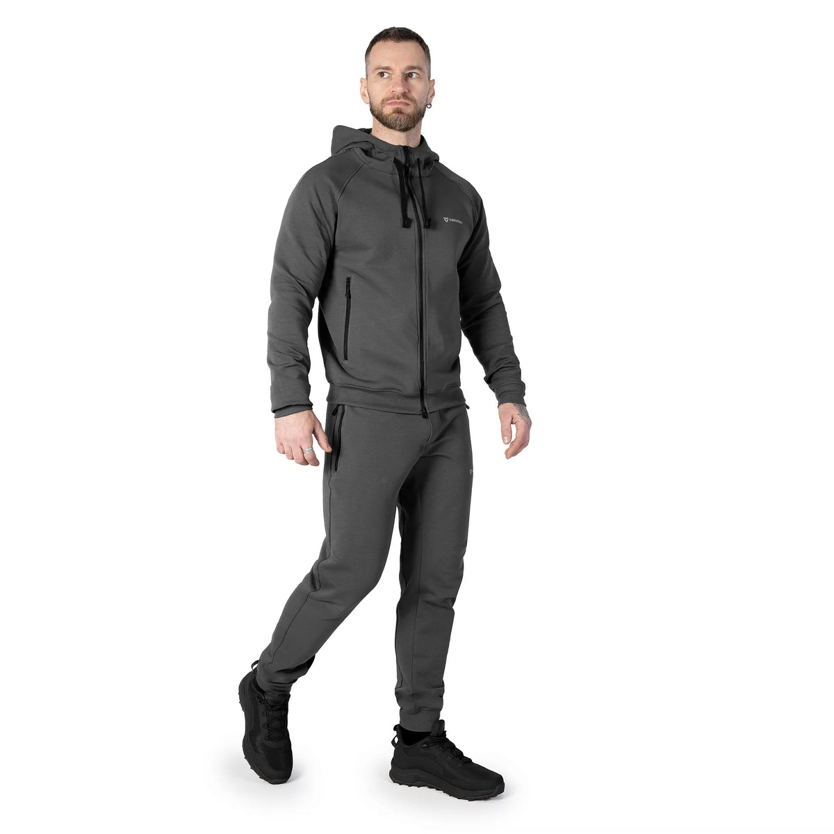 Sports hoodie FitPro Zip Graphite
