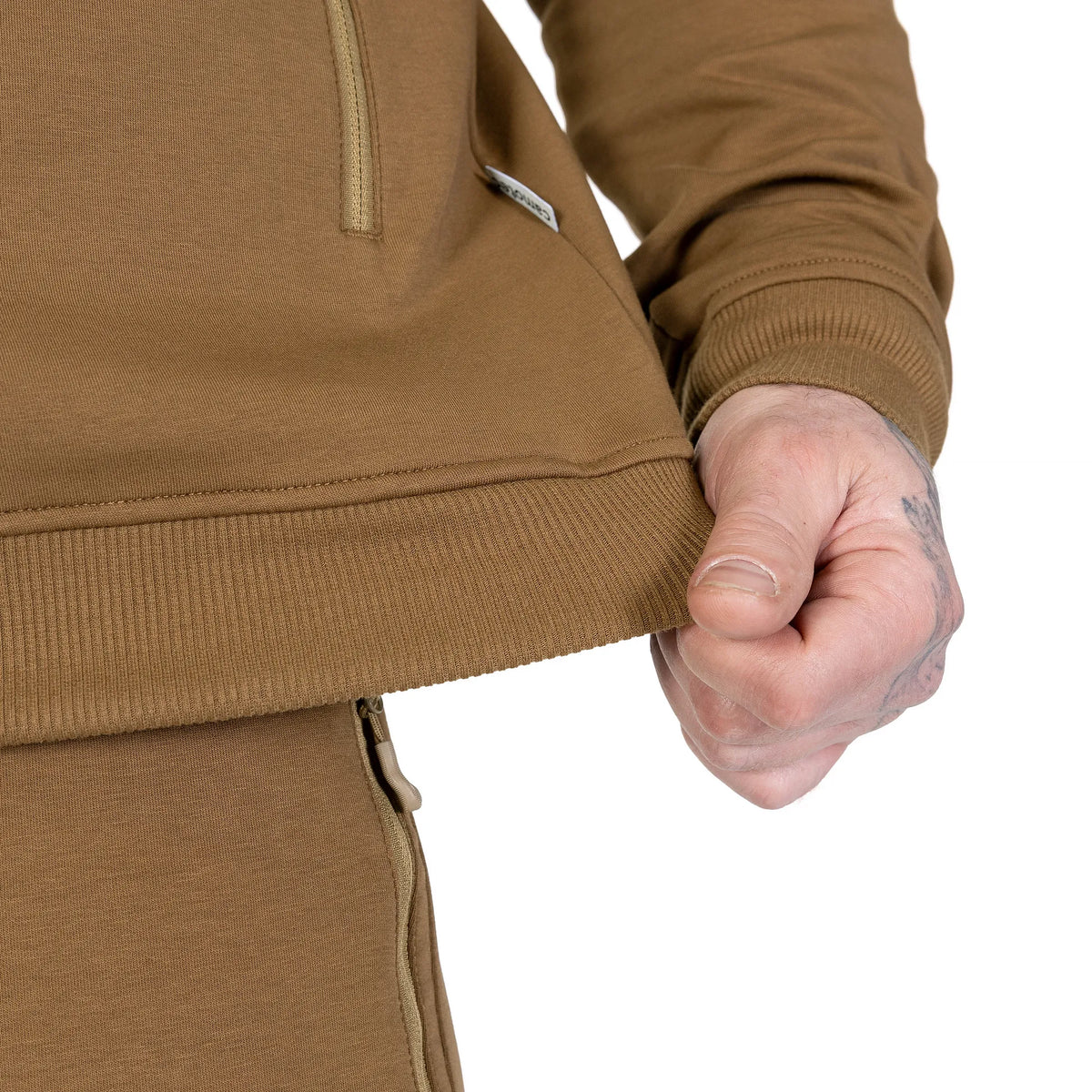 FitPro Zip ShapeKnit Sports Sweater Coyote