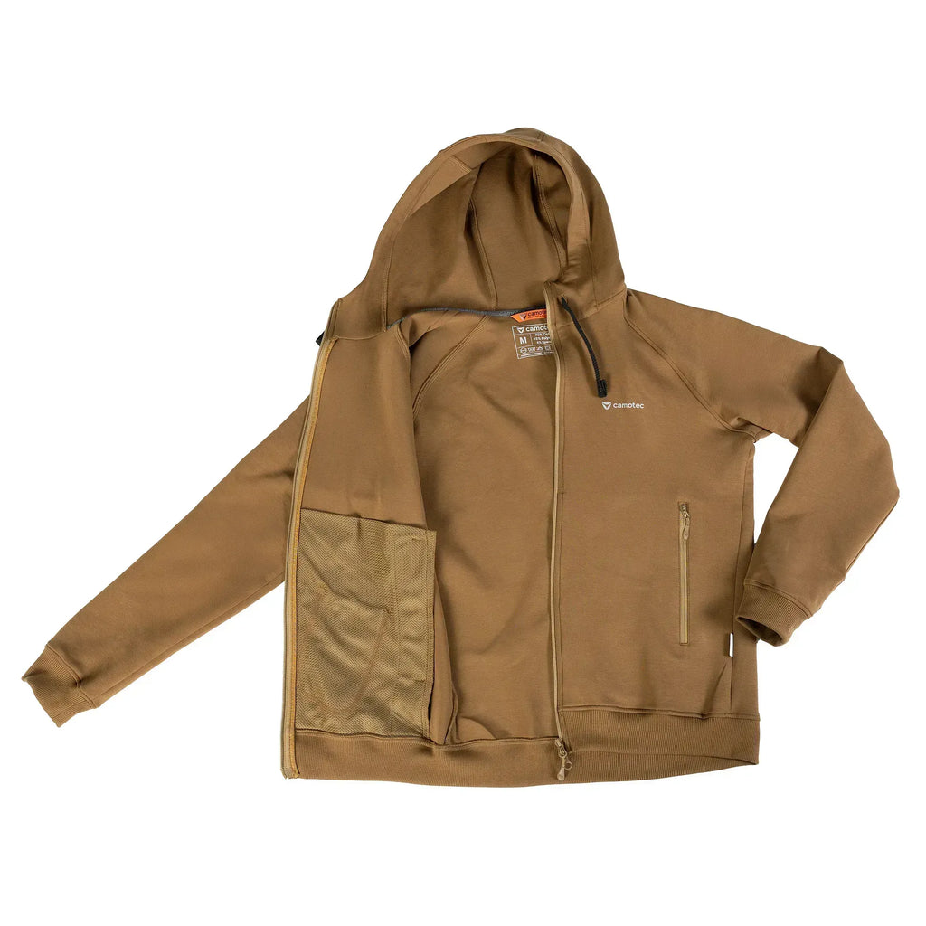 FitPro Zip ShapeKnit Sports Sweater Coyote
