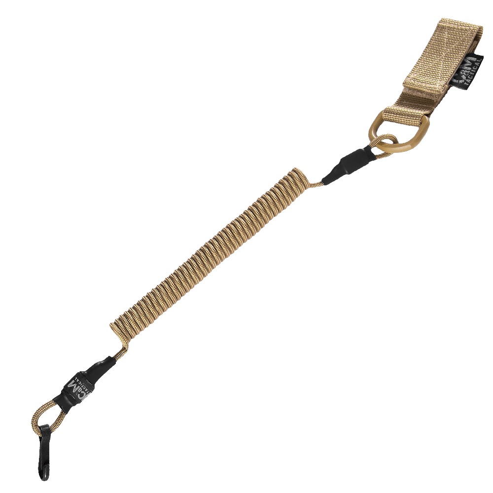 Standard Safety Cord (Carabiner + D-ring) Coyote