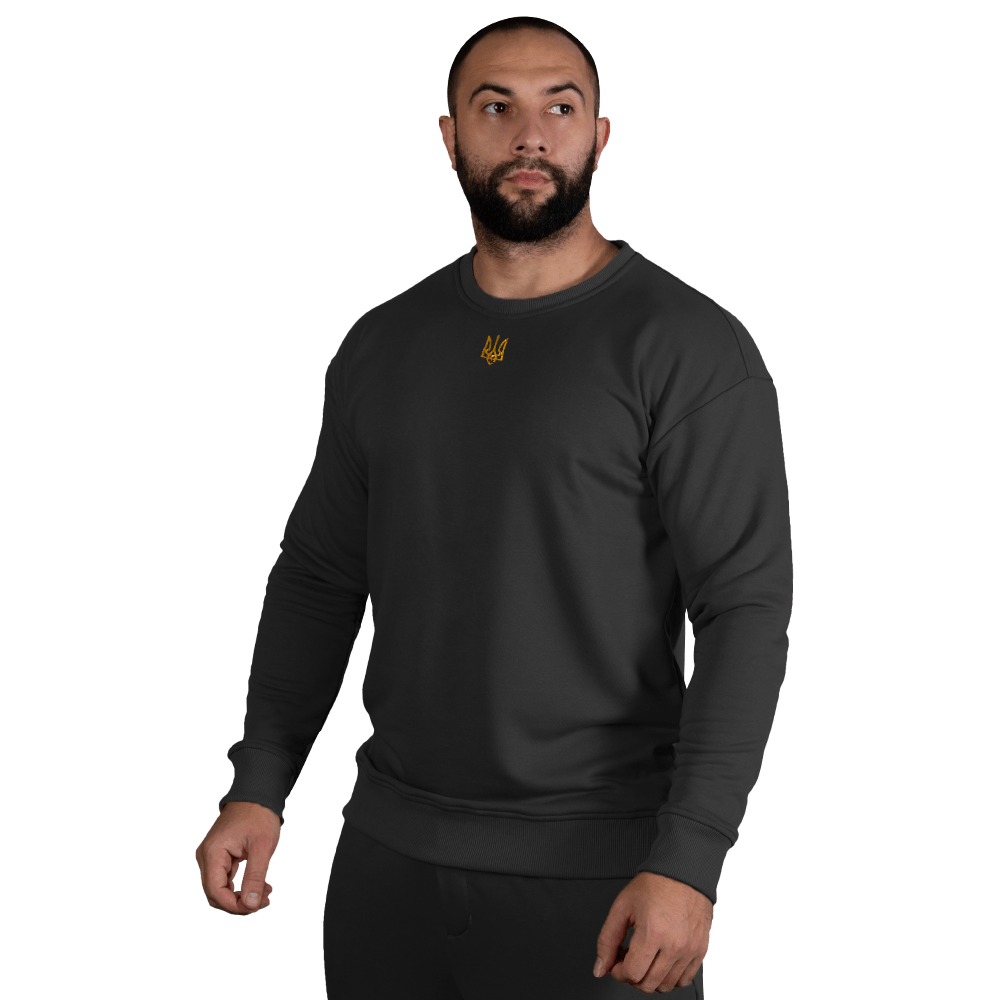 Basic 2.0 Sweatshirt Black (golden trident)